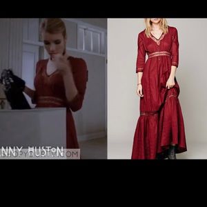 Free people heart dress in Oxblood